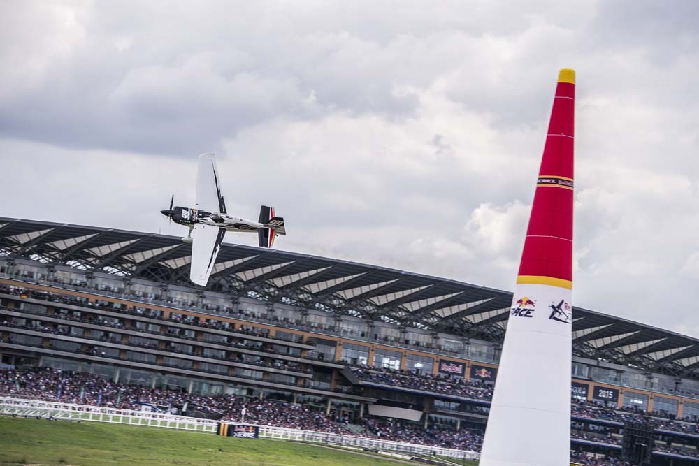 Michael flying the track at Ascot.